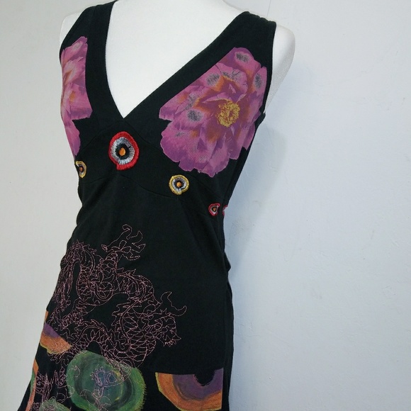 Desigual printed with embroidery v neck tank ball - Picture 4 of 6